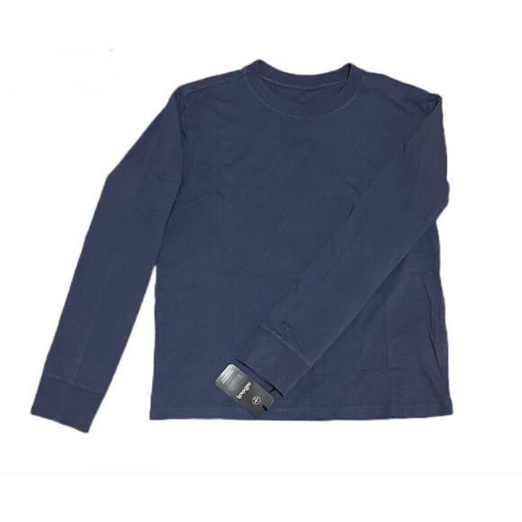 Allbirds Women's Allgood Organic Cotton Long Sleeve Tee Hazy Indigo Size M. NWT - Picture 2 of 4